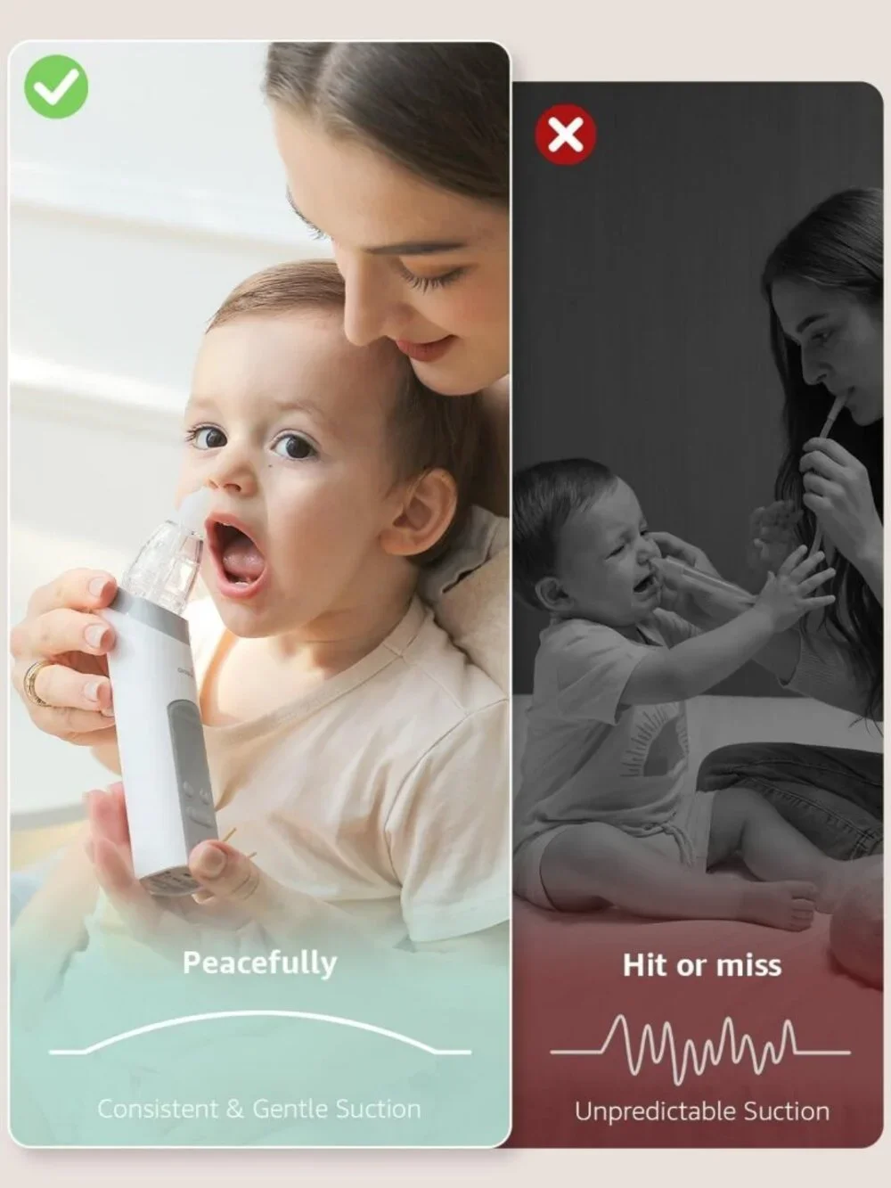 Electric Baby Nasal Aspirator - Powerful Suction, Safe & Effective Nose Cleaner